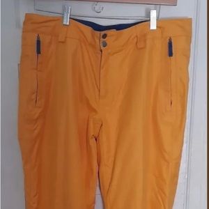 North Face Snow Pants Womens XL Yellow Nylon Ski / Snowboard